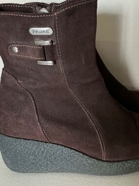 Vintage PAJAR Canada Brown Suede Shearling Winter Boots Size 39